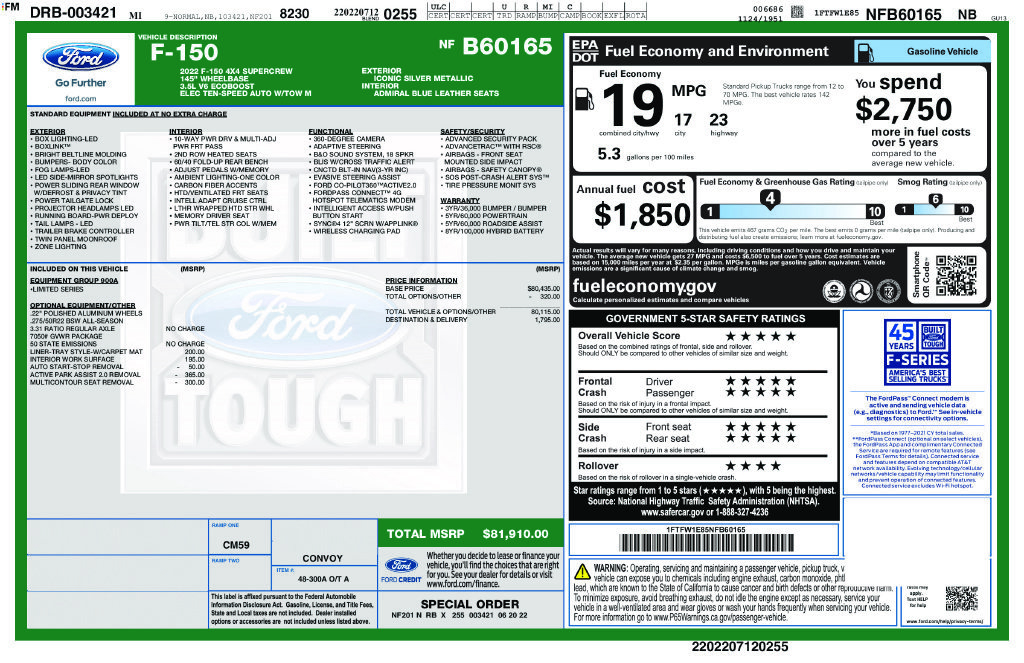 Used 2022 Ford F150 Limited AWD/4WD image 10
