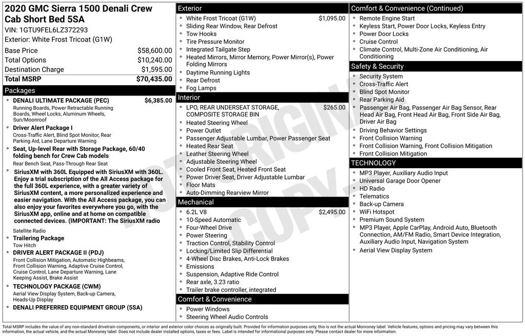 Used 2020 GMC Sierra 1500 Denali w/ Denali Ultimate Package AWD/4WD image 5