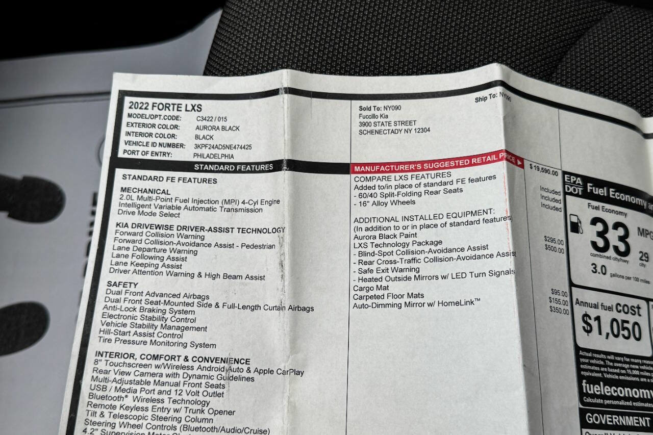 Used 2022 Kia Forte LXS w/ LXS Technology Package FWD image 31