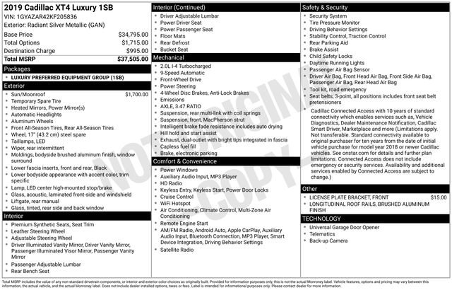 Used 2019 Cadillac XT4 Luxury image 21