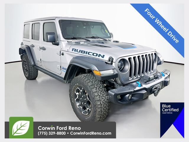 Used 2021 Jeep Wrangler Unlimited Rubicon 4xe w/ Steel Bumper Group AWD/4WD image 1