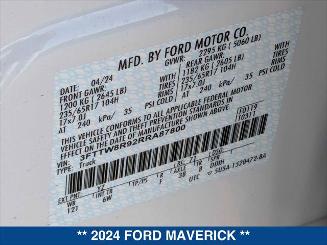 New 2024 Ford Maverick Lariat w/ Tremor Off-Road Package image 34