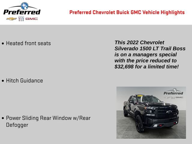 Used 2022 Chevrolet Silverado 1500 LT Trail Boss w/ LT Trail Boss Premium Package AWD/4WD image 9