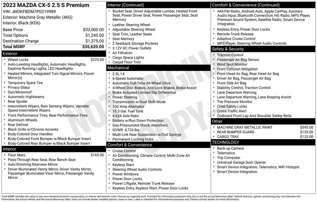 Certified 2023 MAZDA CX-5 AWD 2.5 S w/ Premium Package image 32