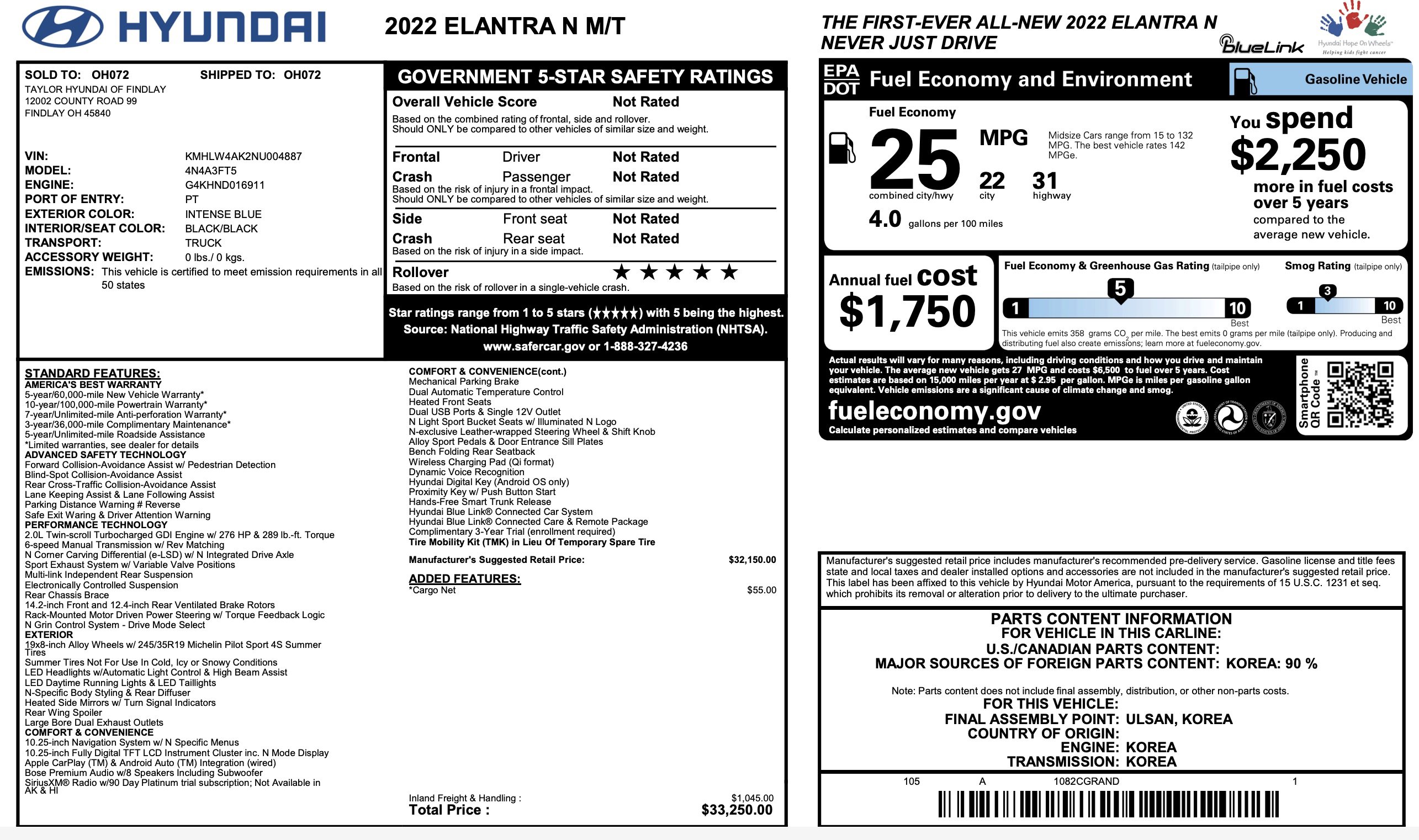 Used 2022 Hyundai Elantra N FWD image 5