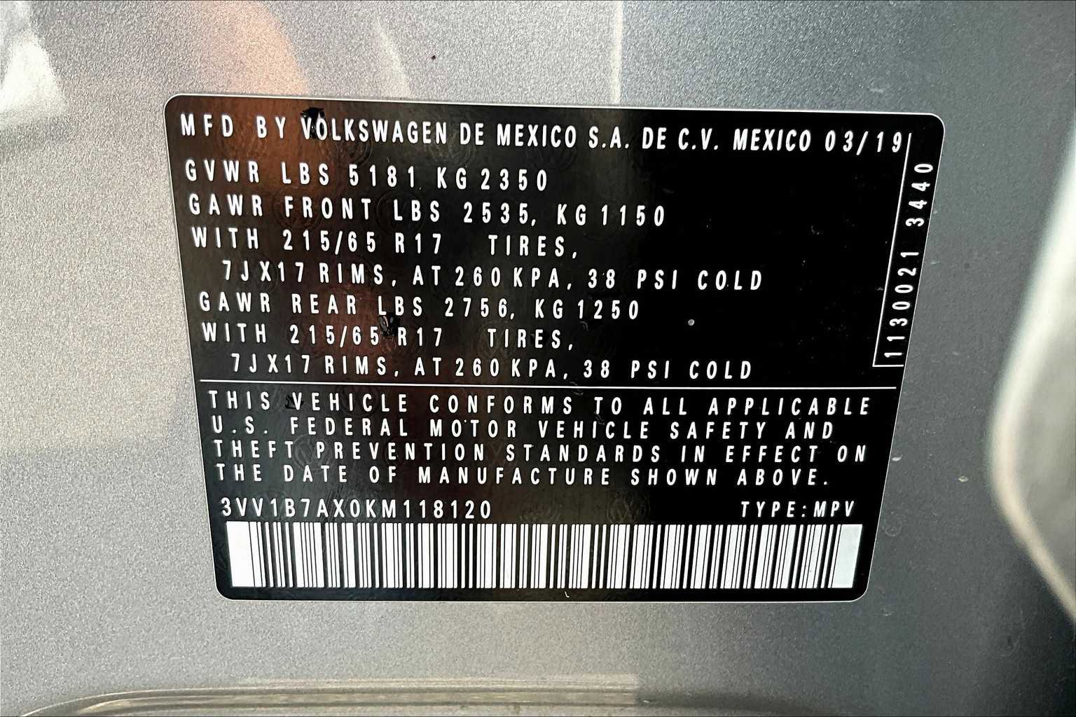 Used 2019 Volkswagen Tiguan S w/ Driver Assistance Package image 33