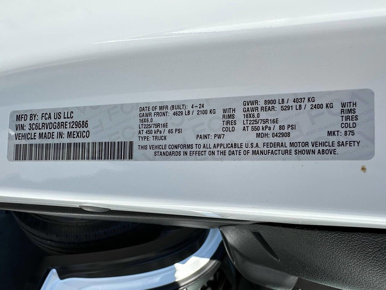 Used 2024 RAM ProMaster 2500 w/ Quick Order Package 22G SLT image 22