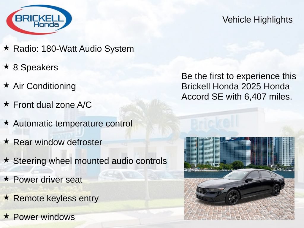 Certified 2025 Honda Accord SE image 9