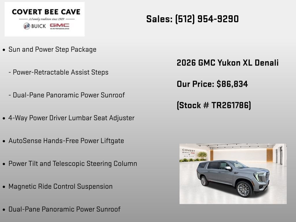 New 2026 GMC Yukon XL Denali w/ Sun & Power Step Package AWD/4WD image 19