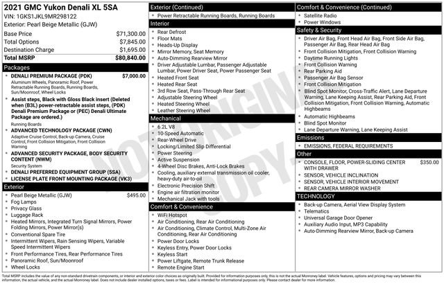 Used 2021 GMC Yukon XL Denali w/ Denali Premium Package image 7