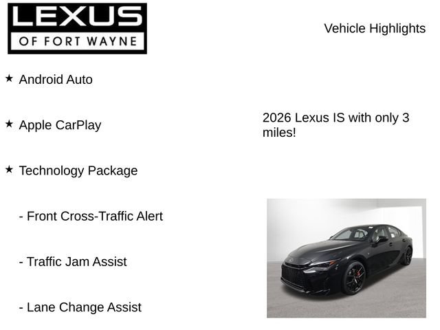 New 2026 Lexus IS 350 F Sport w/ Technology Package AWD/4WD image 8
