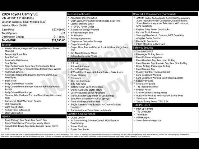 Used 2024 Toyota Camry SE FWD image 47
