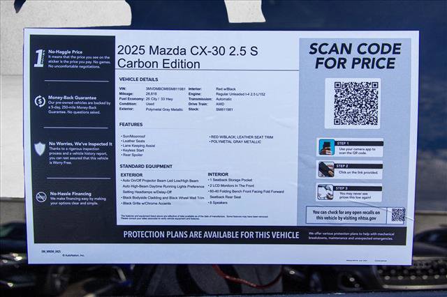 Used 2025 MAZDA CX-30 AWD 2.5 S w/ Preferred Package image 28