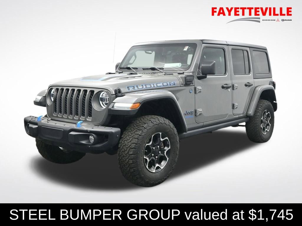 Used 2021 Jeep Wrangler Unlimited Rubicon 4xe w/ Steel Bumper Group
