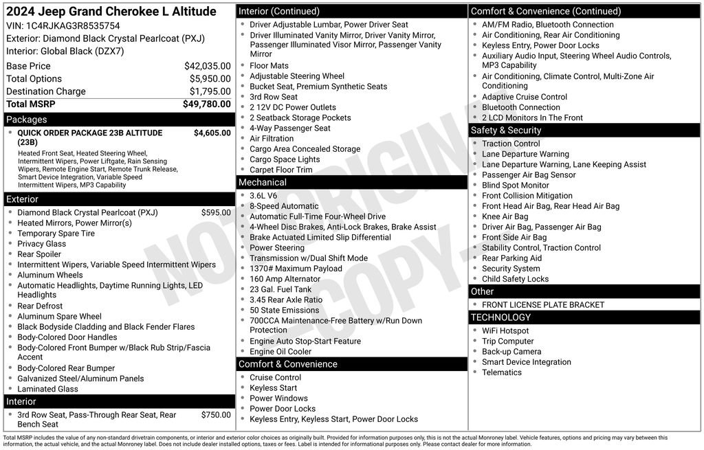 Used 2024 Jeep Grand Cherokee L Laredo image 3