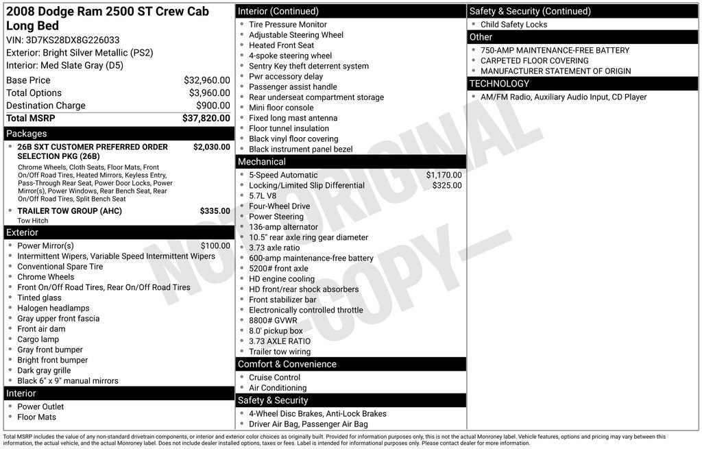 Used 2008 Dodge Ram 2500 Truck ST image 9