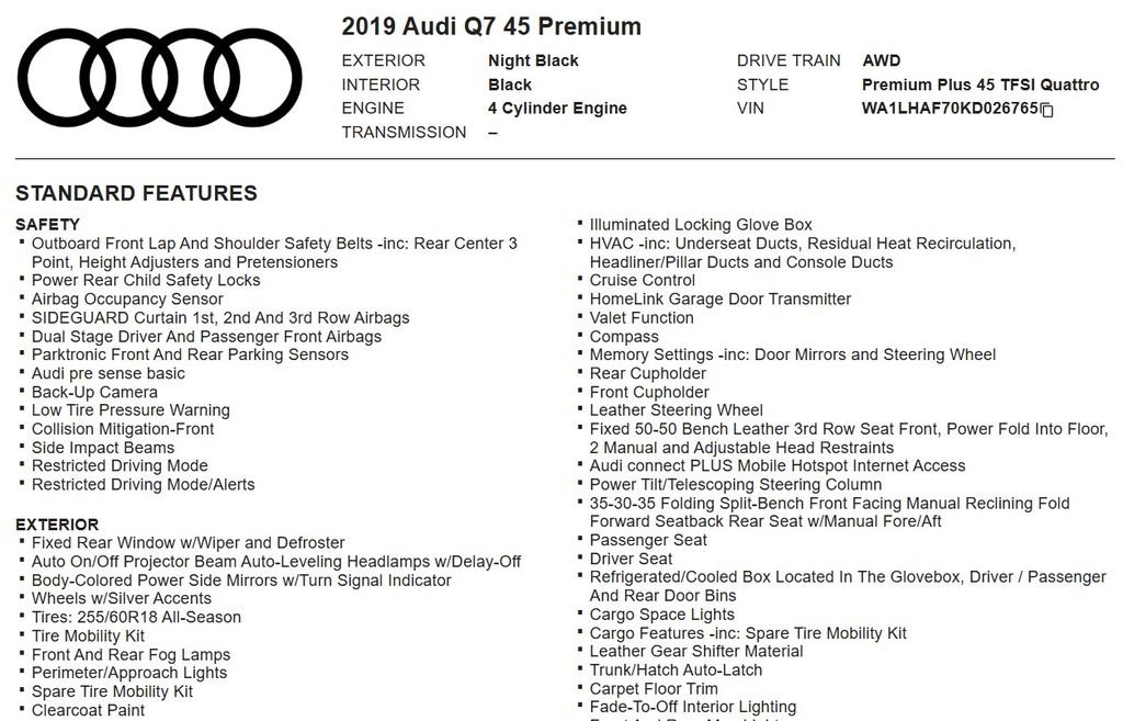 Used 2019 Audi Q7 2.0T Premium Plus AWD/4WD image 17