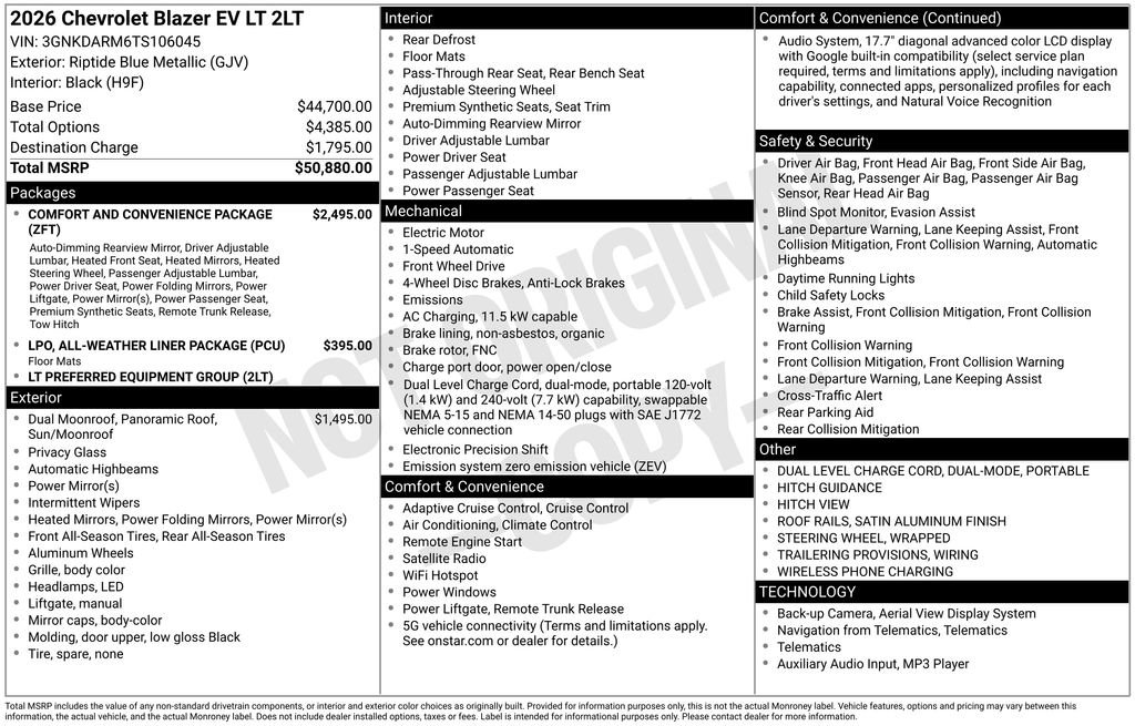 New 2026 Chevrolet Blazer EV LT image 26