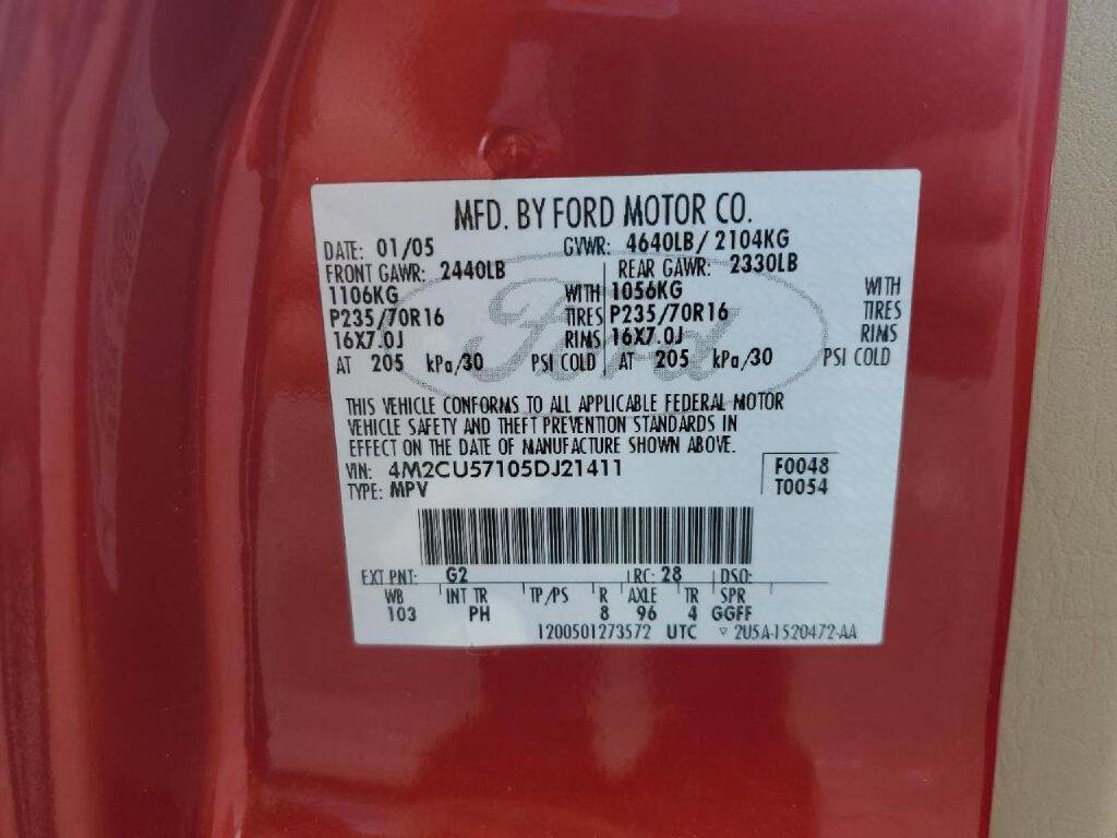 Used 2005 Mercury Mariner 4WD V6 image 13