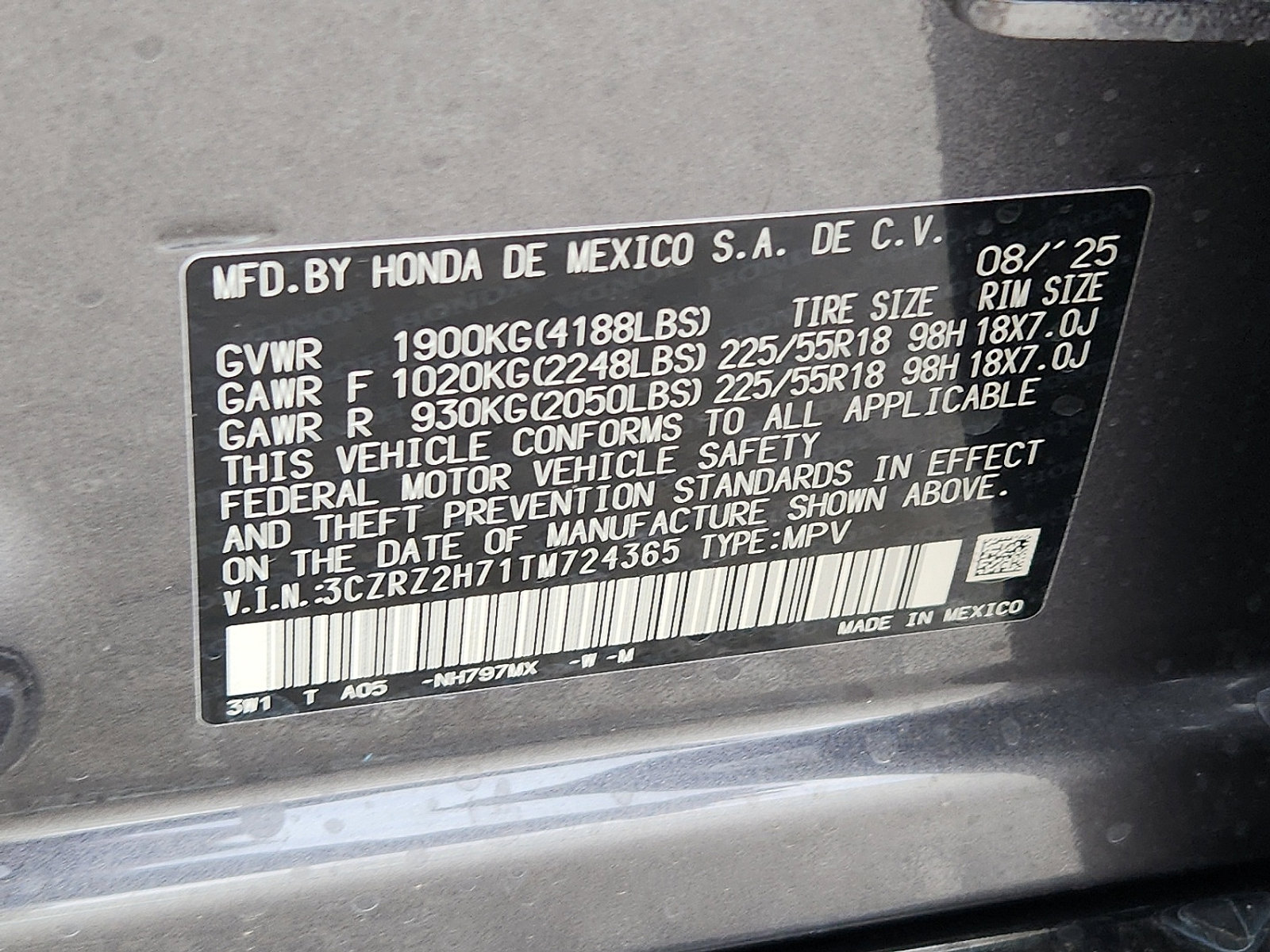 New 2026 Honda HR-V EX-L image 17