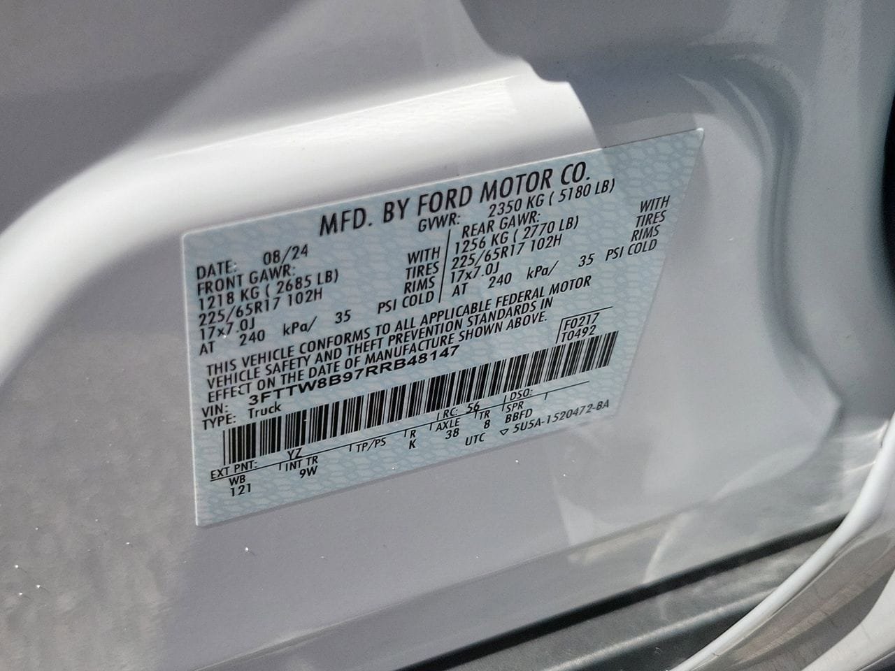 Used 2024 Ford Maverick XL w/ Equipment Group 100A Standard AWD/4WD image 31