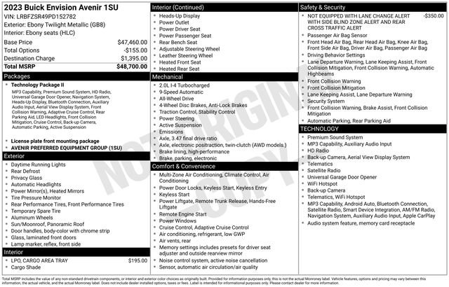 Used 2023 Buick Envision Avenir image 43