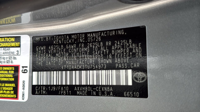 Used 2026 Toyota Camry LE FWD image 27