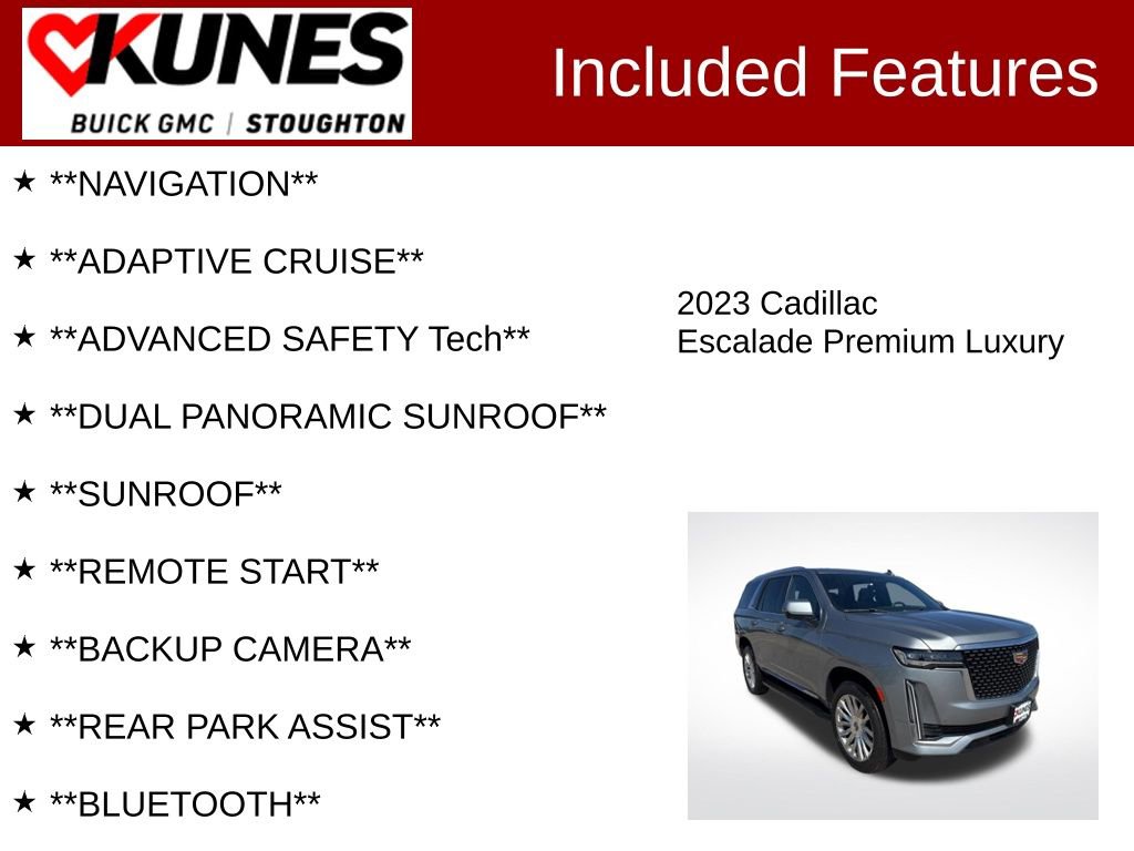 Used 2023 Cadillac Escalade Premium Luxury image 2