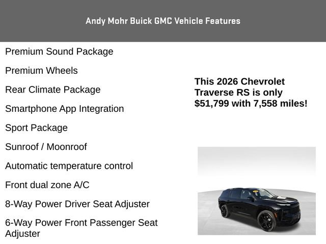 Used 2026 Chevrolet Traverse RS AWD/4WD image 12