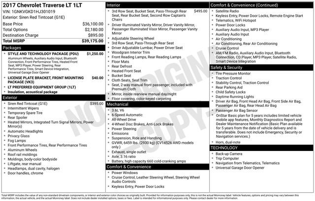 Used 2017 Chevrolet Traverse LT w/ Style and Technology Package image 23