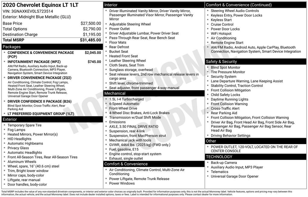 Used 2020 Chevrolet Equinox LT image 34
