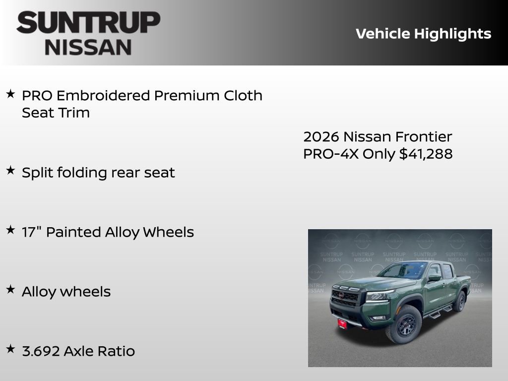 New 2026 Nissan Frontier PRO-4X w/ Pro-4x Convenience Package image 38