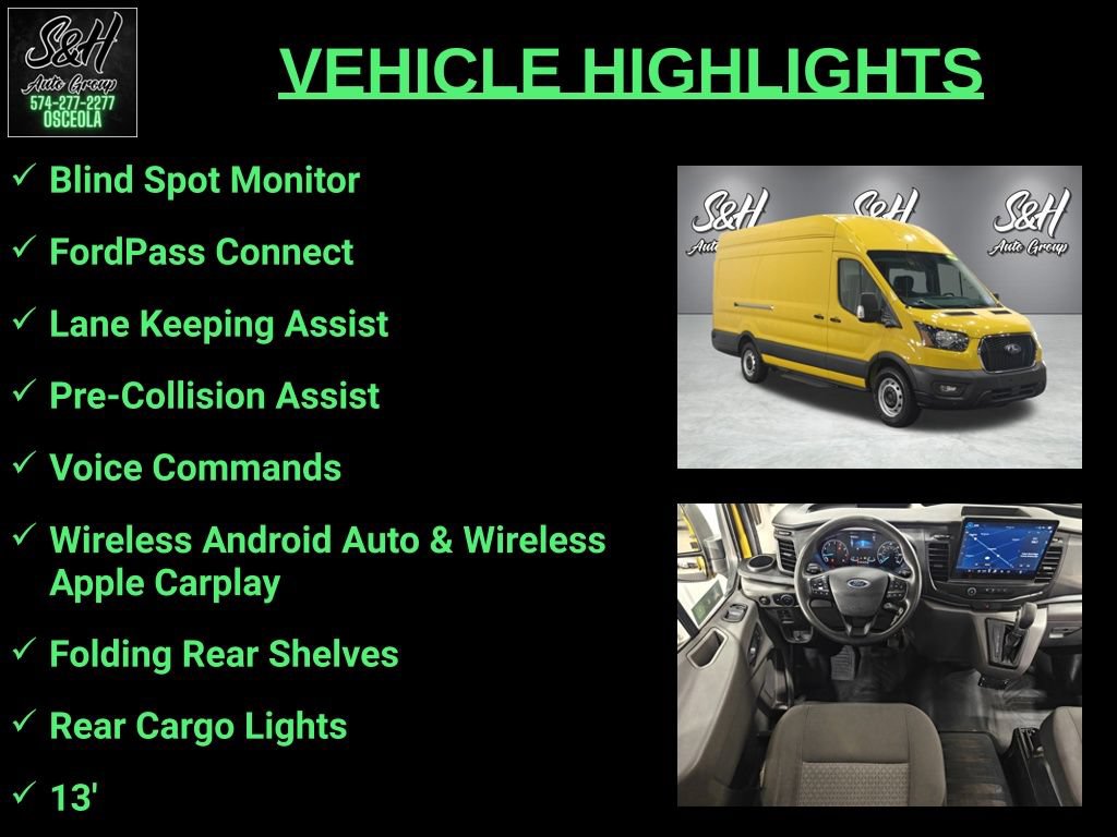 Used 2022 Ford Transit 250 148 High Roof Extended w/ Parcel Delivery Package RWD image 3