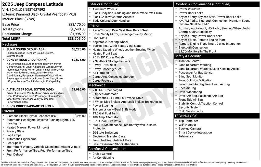 New 2025 Jeep Compass Latitude w/ Sun & Sound Group AWD/4WD image 9