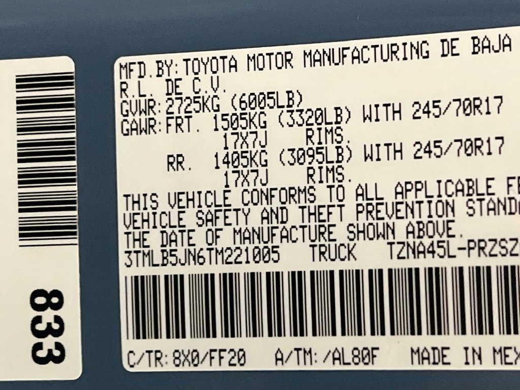 Certified 2026 Toyota Tacoma SR5 AWD/4WD image 28