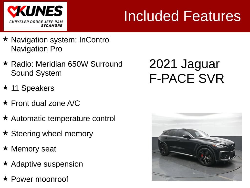 Used 2021 Jaguar F-PACE SVR AWD/4WD image 3