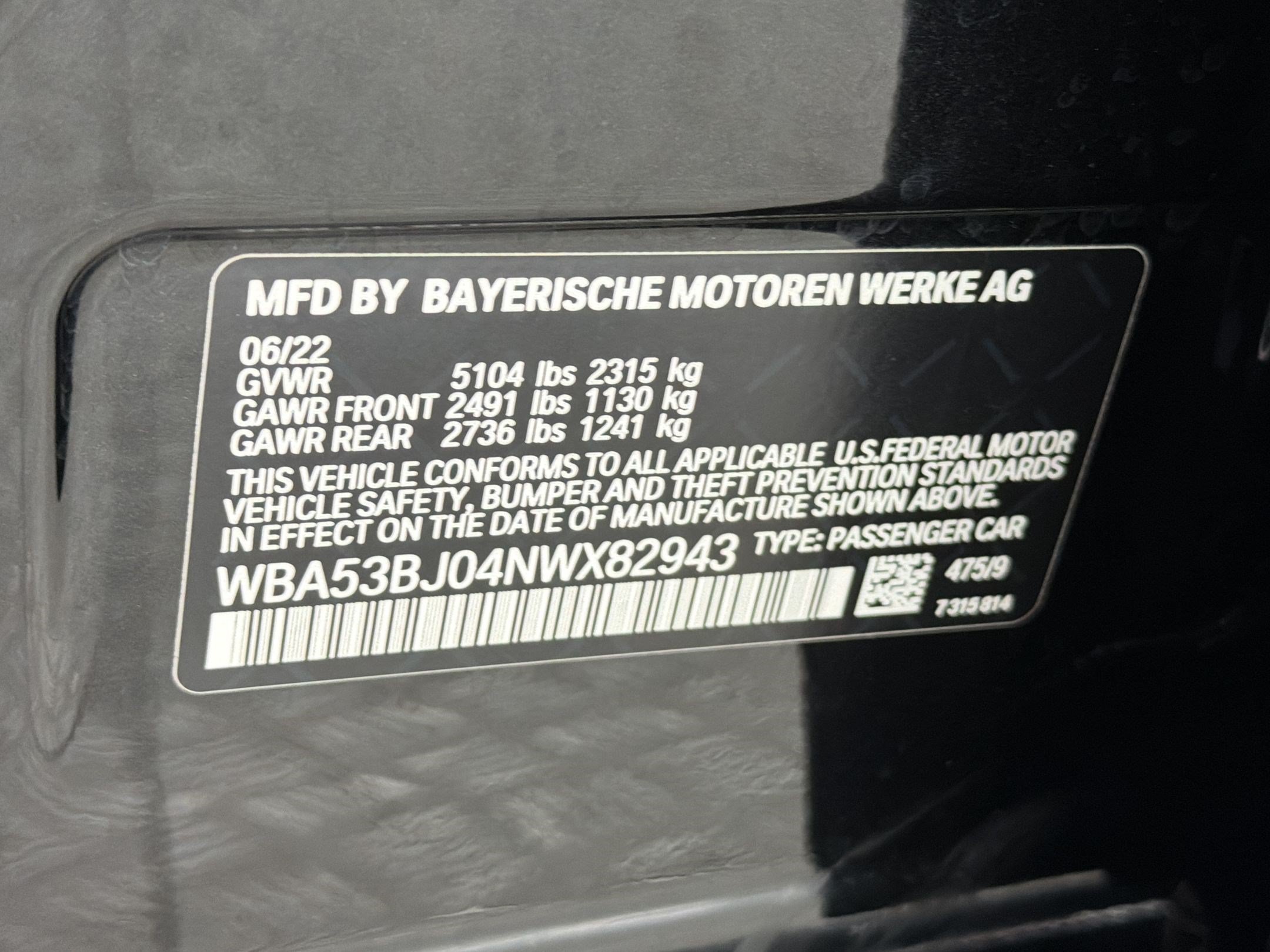 Certified 2022 BMW 540i w/ M Sport Package RWD image 18