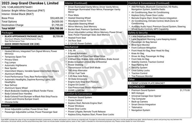 Used 2023 Jeep Grand Cherokee L Limited w/ Black Appearance Package AWD/4WD image 10