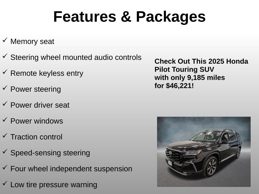 Certified 2025 Honda Pilot Touring image 12