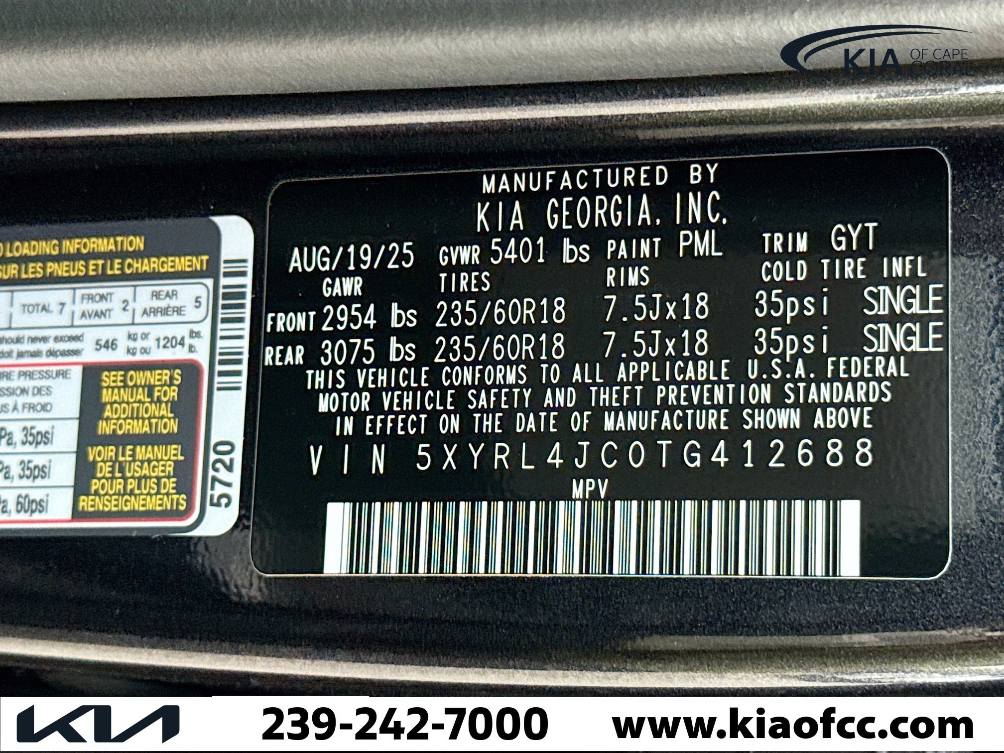 New 2026 Kia Sorento S w/ S Panoramic Sunroof Package FWD image 44