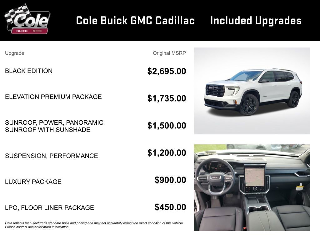New 2026 GMC Acadia Elevation w/ Black Edition image 3