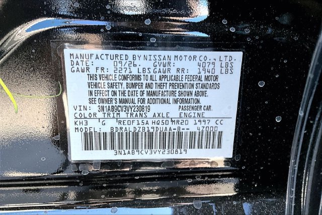 New 2027 Nissan Sentra SV w/ Floor Mat Package FWD image 13