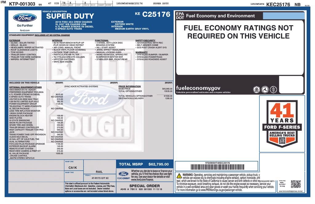 Used 2019 Ford F550 4x4 Crew Cab Super Duty image 5
