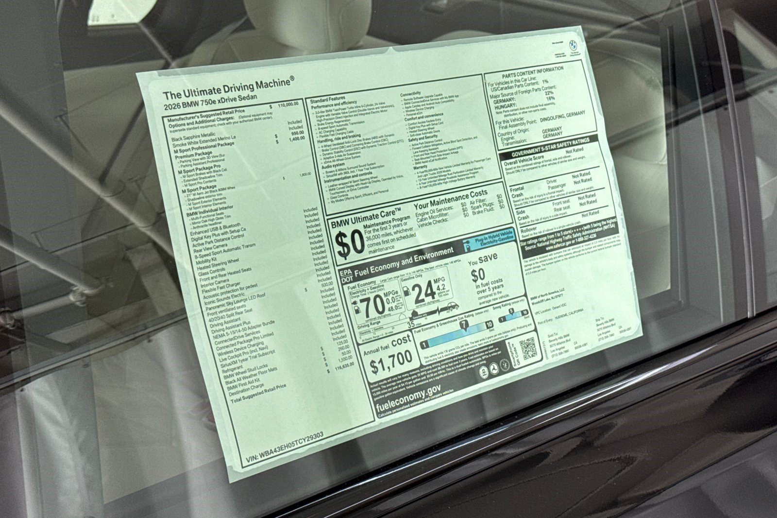 New 2026 BMW 750e xDrive w/ Premium Package AWD/4WD image 29