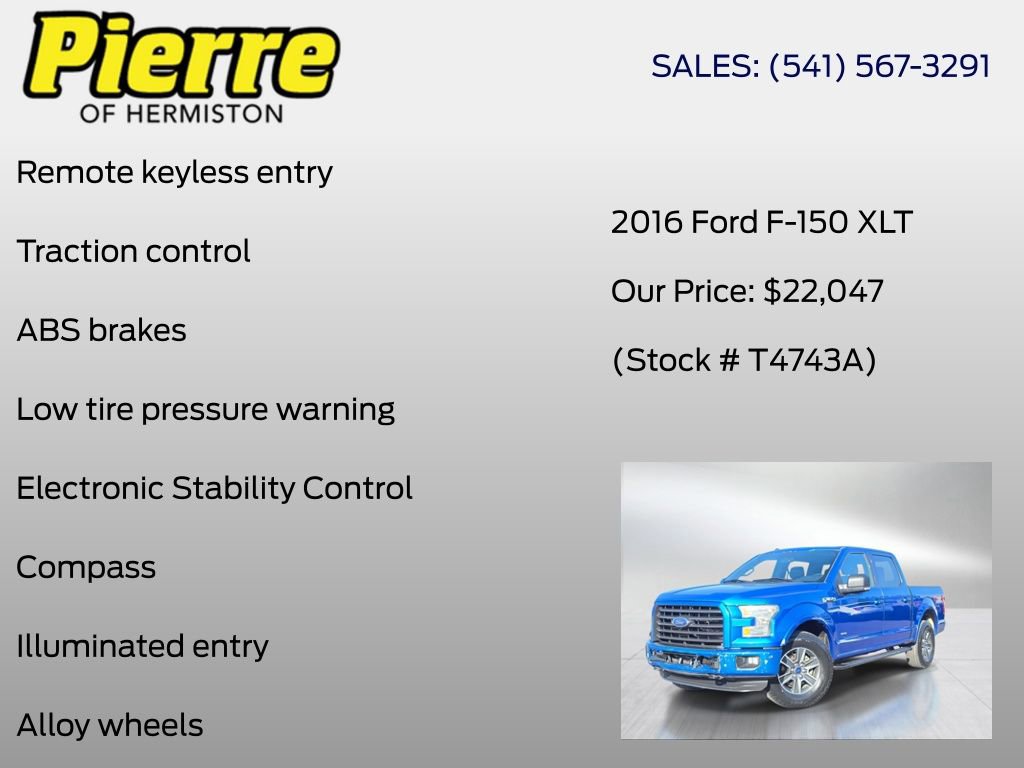 Used 2016 Ford F150 XLT w/ Equipment Group 301A Mid AWD/4WD image 6