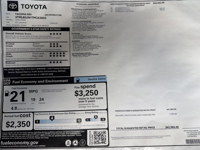 New 2026 Toyota Tacoma SR5 image 24