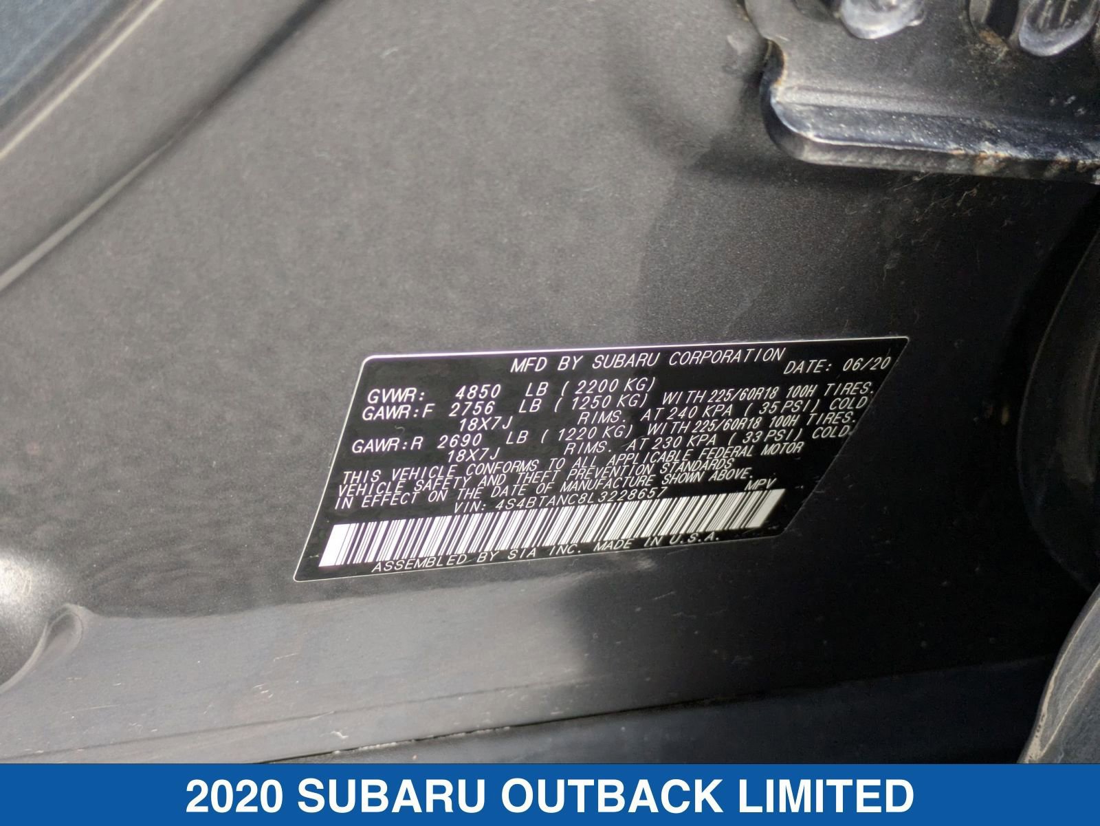 Used 2020 Subaru Outback Limited image 40