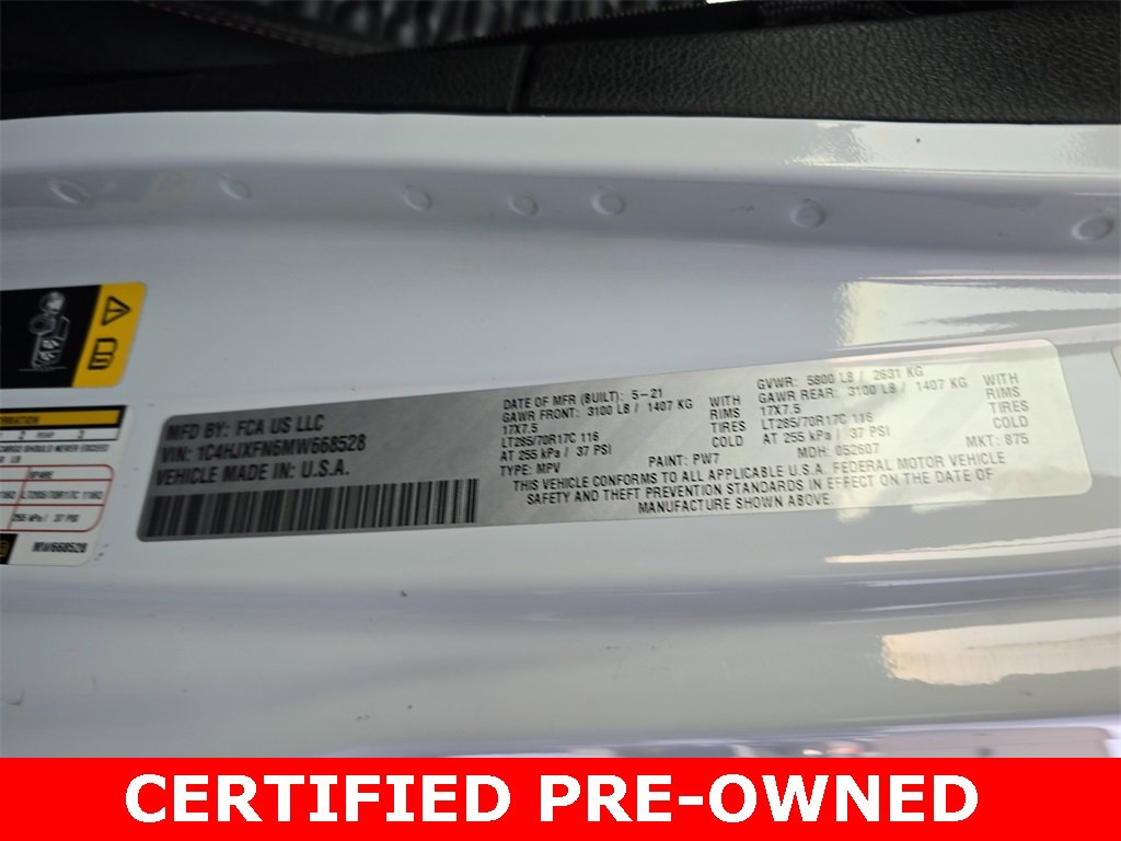 Certified 2021 Jeep Wrangler Unlimited Rubicon image 35