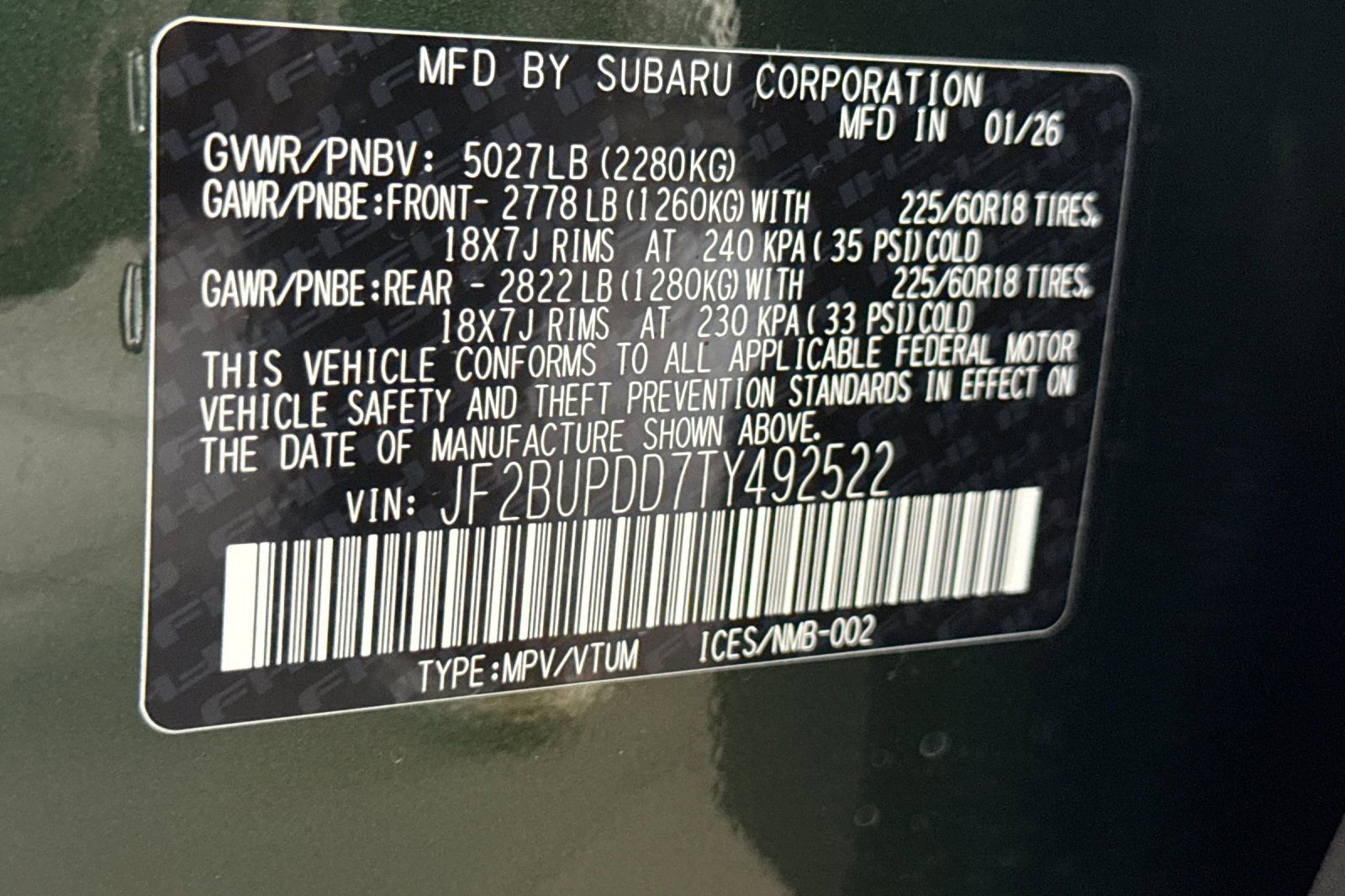 New 2026 Subaru Outback Limited AWD/4WD image 28