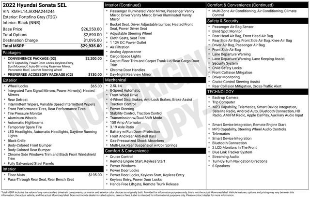 Used 2022 Hyundai Sonata SEL w/ Convenience Package image 37